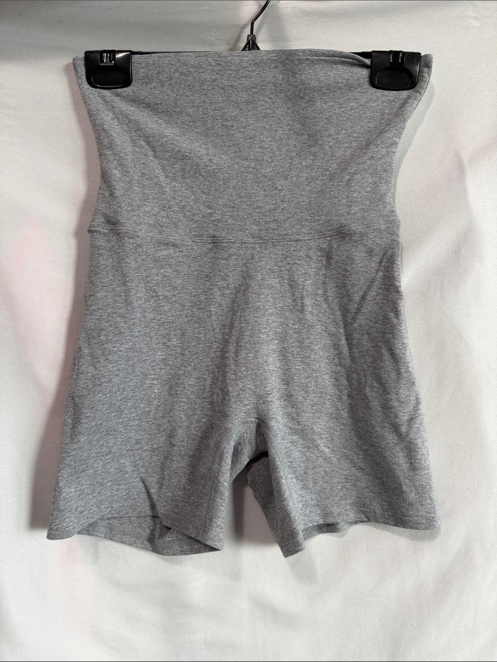 High-Waist Gray Bike Shorts